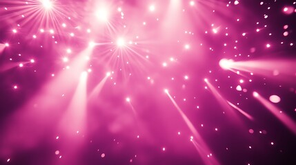 Pink stage lights, bokeh background