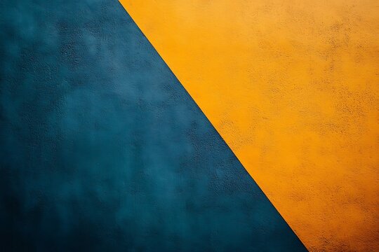 Abstract Wall Texture Divided Blue and Yellow