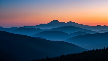 Obraz premium sunset in the mountains