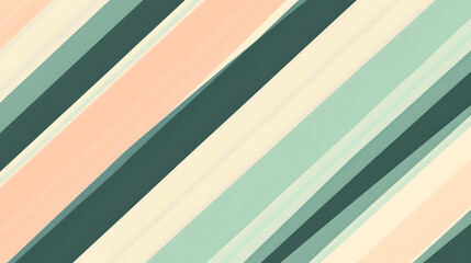 Obraz premium A pastel green diagonal stripe pattern with smooth transitions and rhythmic harmony.