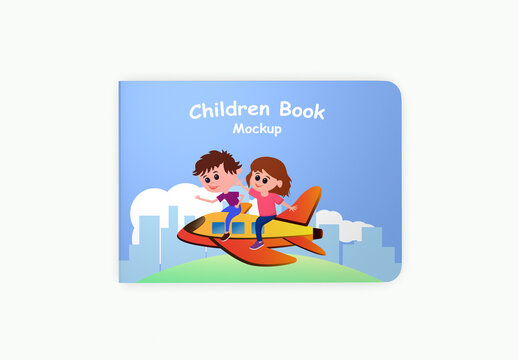 Children Book Mockup Perspective View