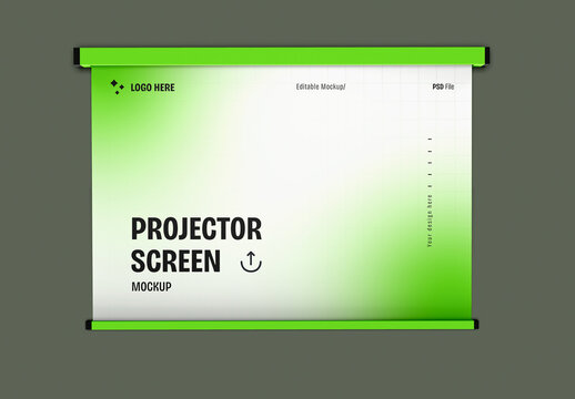 Projector Screen Mockup Front View