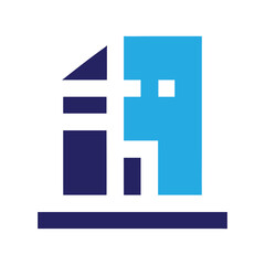 Obraz premium Commercial real estate building logo design