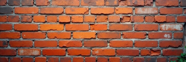 Obraz premium Grungy brick wall detail, chipped paint, grime buildup, detail, abstract