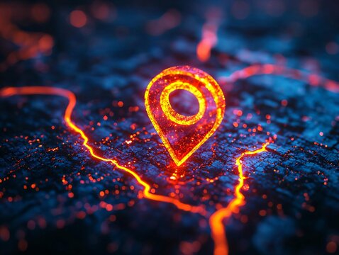 Glowing Location Pin