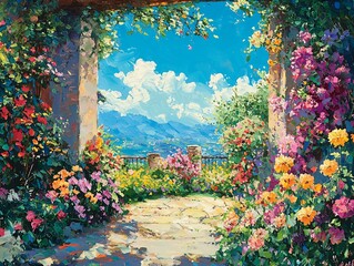 Floral Garden View