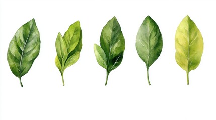 Obraz premium Various Green Leaves Collection for Creative Design Projects
