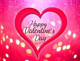 Heart with inscription  Happy Valentines Day