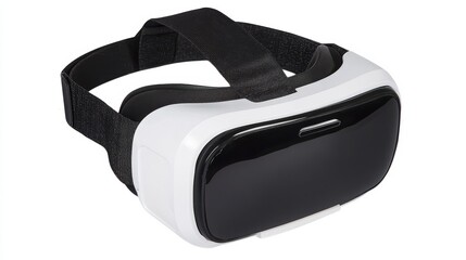 Virtual Reality Headset on Bright White Background