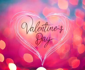 Heart with inscription  Happy Valentines Day