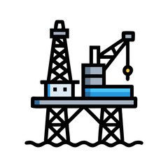 oil industry icon, oil rig