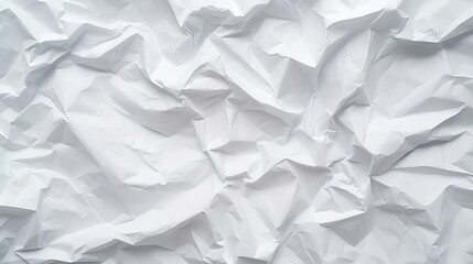Obraz premium Crumpled White Paper Texture Background for Creative Design and Print Projects with a Soft and Natural Feel for Various Applications