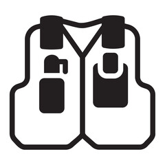 Reflective Vest glyph icon
