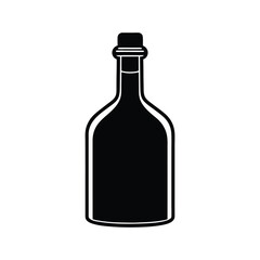 Bottle black silhouette illustration
