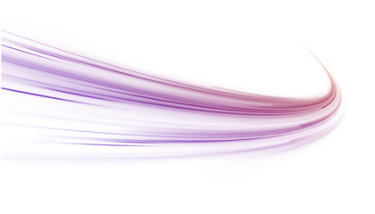 Creative vector illustration of flying cosmic meteor, planetoid, comet, fireball isolated on transparent background. Effect, png, wave,neon,line. Light arc in neon colors, in the form of a turn.