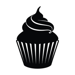 cupcake isolated on white background vector illustration