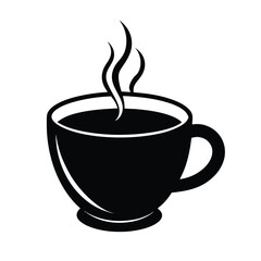 silhouette of a cup of coffee vector illustration