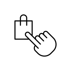 Online marketplace outline icons, minimalist vector illustration ,simple transparent graphic element .Isolated on white background