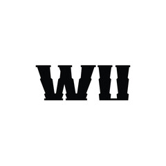WU monogram logo design letter text name symbol monochrome logotype alphabet character simple logo