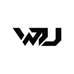 WU monogram logo design letter text name symbol monochrome logotype alphabet character simple logo