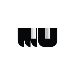 WU monogram logo design letter text name symbol monochrome logotype alphabet character simple logo