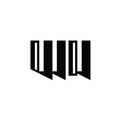 WU monogram logo design letter text name symbol monochrome logotype alphabet character simple logo