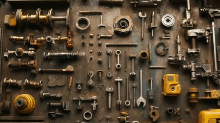 Minimalist Workbench with Varied Equipment Layout