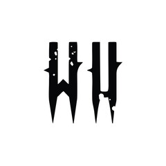 WU monogram logo design letter text name symbol monochrome logotype alphabet character simple logo