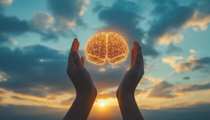 Concept of World Mental Health Day, highlighting the importance of mental wellbeing, psychology, and care, with calming imagery and awareness messages, 4K resolution