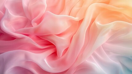Obraz premium Delicate Flowing Fabric in Soft Pastel Colors and Light Tones