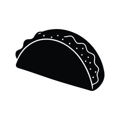 silhouette of bread loaf isolated on white background