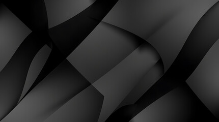 Abstract Black Background: Modern Geometric Design, Elegant Dark Texture, Minimalist Wallpaper, Graphic Art, Curve Lines, Monochrome Pattern, Shadow Shapes