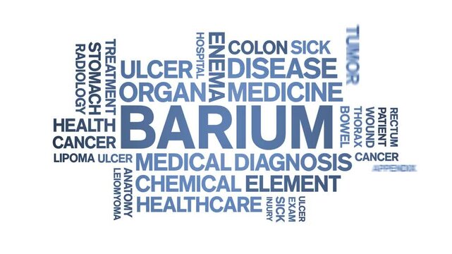Barium animated word cloud;text design animation tag kinetic typography seamless loop.