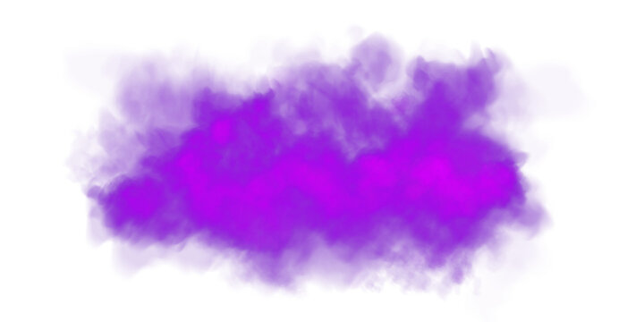 Bright Purple Smoke Cloud Illustration. Fantastic purple smoke. Magic smoke. Smog cloud on podium or stage. Fog vapor over ground or water surface, magic haze. Magic smoke, magic fog, purple steam PNG