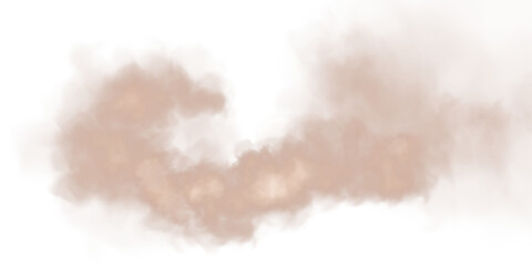 Bright chocolate brown Smoke Cloud. Fantastic chocolate brown smoke. Magic smoke. Smog cloud on podium or stage. Fog vapor over ground or water surface, magic haze. Chocolate brown shade Mocha Mousse.