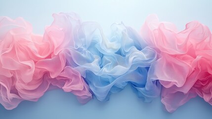 Fototapeta premium Soft Fabric Textures in Pastel Shades of Pink and Blue for Decor