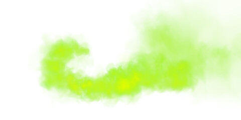 Fototapeta premium Bright Green Smoke Cloud Illustration. Fantastic green smoke. Magic smoke. Smog cloud on podium or stage. Fog vapor over ground or water surface, magic haze. Magic smoke, magic fog, green steam. PNG.