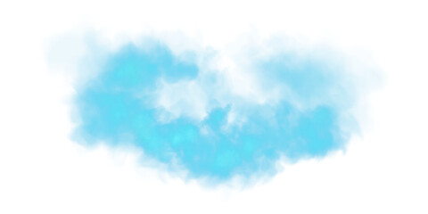 Fototapeta premium Bright Blue Smoke Cloud Illustration. Fantastic blue smoke. Magic smoke. Smog cloud on podium or stage. Fog vapor over ground or water surface, magic haze. Magic smoke, magic fog, blue steam. PNG.