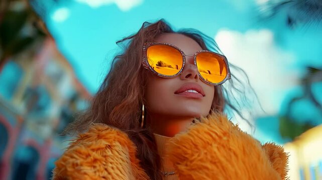 crea dos t&iacute;tulos descriptivos y 40 etiquetas en ingl&eacute;s de una sola palabra para un video de stock en el que sale una mujer