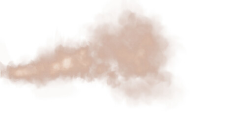 Bright chocolate brown Smoke Cloud. Fantastic chocolate brown smoke. Magic smoke. Smog cloud on podium or stage. Fog vapor over ground or water surface, magic haze. Chocolate brown shade Mocha Mousse.