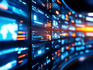 Obraz premium Innovative data visualization techniques enhance connection among users digital workspace graphic design modern technology close-up data interaction