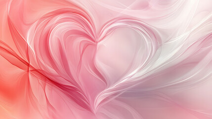 A pastel pink heart design with soft lines and gentle curves, perfect for romantic themes.