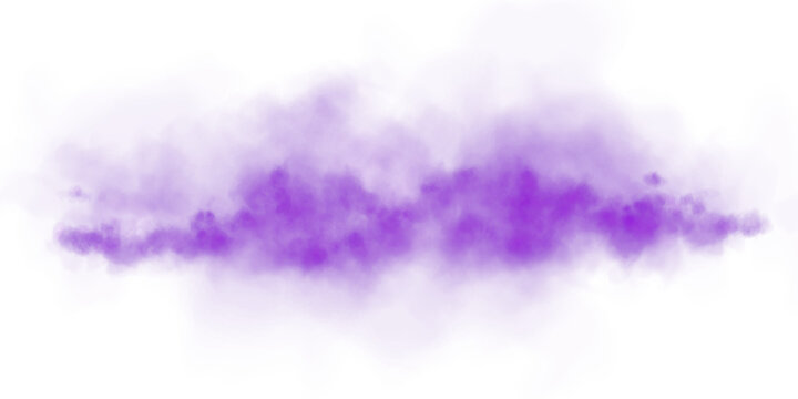 Bright Purple Smoke Cloud Illustration. Fantastic purple smoke. Magic smoke. Smog cloud on podium or stage. Fog vapor over ground or water surface, magic haze. Magic smoke, magic fog, purple steam. PN