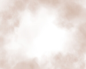 Bright chocolate brown Smoke Cloud. Fantastic chocolate brown smoke. Magic smoke. Smog cloud on podium or stage. Fog vapor over ground or water surface, magic haze. Chocolate brown shade Mocha Mousse.