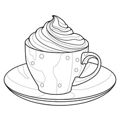 Dessert, pastry, cake, muffin, coffee, tea