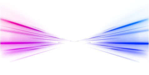 Laser beams luminous abstract sparkling isolated on a transparent background.  Abstract background in blue and purple neon glow colors. Png, lens, light, neon, line, blur, beam, ray.