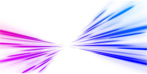 Laser beams luminous abstract sparkling isolated on a transparent background.  Abstract background in blue and purple neon glow colors. Png, lens, light, neon, line, blur, beam, ray.