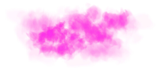 Bright Pink Smoke Cloud Illustration. Fantastic pink smoke. Magic smoke. Smog cloud on podium or stage. Fog vapor over ground or water surface, magic haze. Magic smoke, magic fog, pink steam. PNG.
