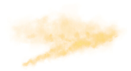 Bright Yellow Smoke Cloud Illustration. Fantastic yellow smoke. Magic smoke. Smog cloud on podium or stage. Fog vapor over ground or water surface, magic haze. Magic smoke, magic fog, yellow steam. PN © Orange Sky