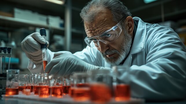 A scientist conducting experiments on the genetic basis of diseasesphotorealistic portrait